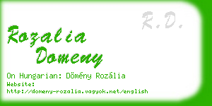 rozalia domeny business card