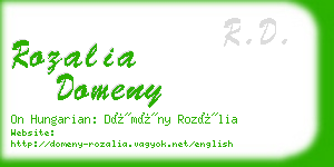 rozalia domeny business card